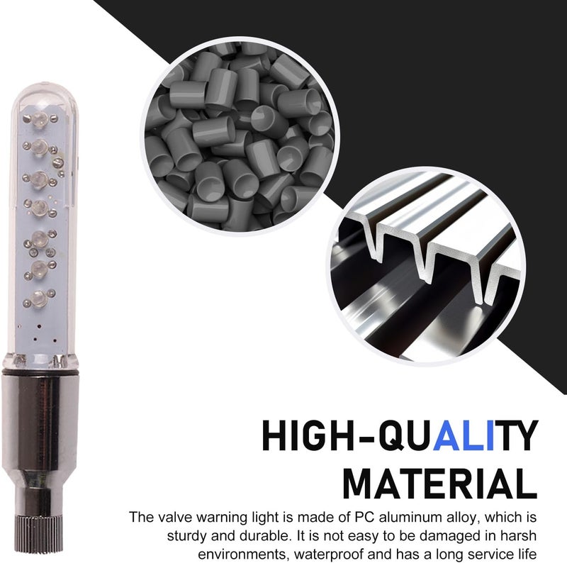 Arwrilt 2 PCS Led Bike Wheel Lights, Waterproof Bike Spoke Lights, Multi-Patterned Change Neon Flashing Lamp Bicycle Tire Valve Stem Light (White) - Image 2